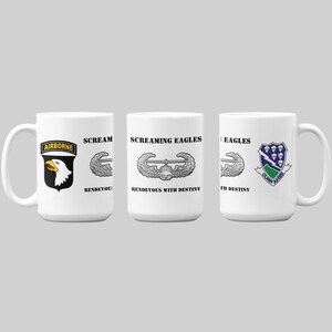 101st Airborne Mug, 101st Airborne Division, 506th INF, 101st Airborne Patch, 101st Airborne 15oz Mug, Expresso Mug, Custom Coffee Mug