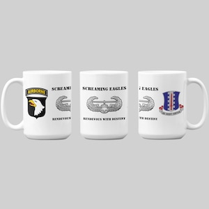 101st Airborne Mug, 101st Airborne Division, 187th INF, 101st Airborne Patch, 101st Airborne 15oz Mug, Expresso Mug, Custom Coffee Mug