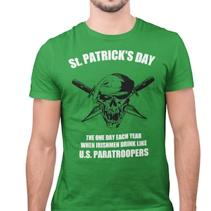 US Army T-shirt, St Patrick&#39;s Day T-shirt, Army Airborne T-shirt, Paratrooper tshirt, St Patrick&#39;s Day Shirt