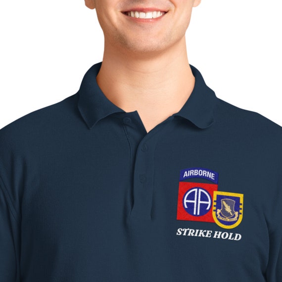 3 504th PIR 82nd Airborne Moisture Wicking Polo Shirt US Army