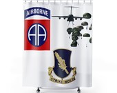 504th PIR, 82nd Airborne Division, Shower Curtain, Military, Veteran, Soldier, Army