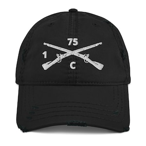 C Co. 1-75th Ranger Regiment Hat, Army Ranger Hat, Army Airborne Ranger Hat, Airborne Army Ranger Hat, Embroidered Infantry Hat, Veteran Hat