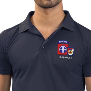 3-73rd CAV Polo, 82nd Airborne Shirt, 82nd Airborne Div Polo, 82nd Airborne Shirt, US Army 82nd Airborne, 82nd Airborne Shirt Fort Bragg