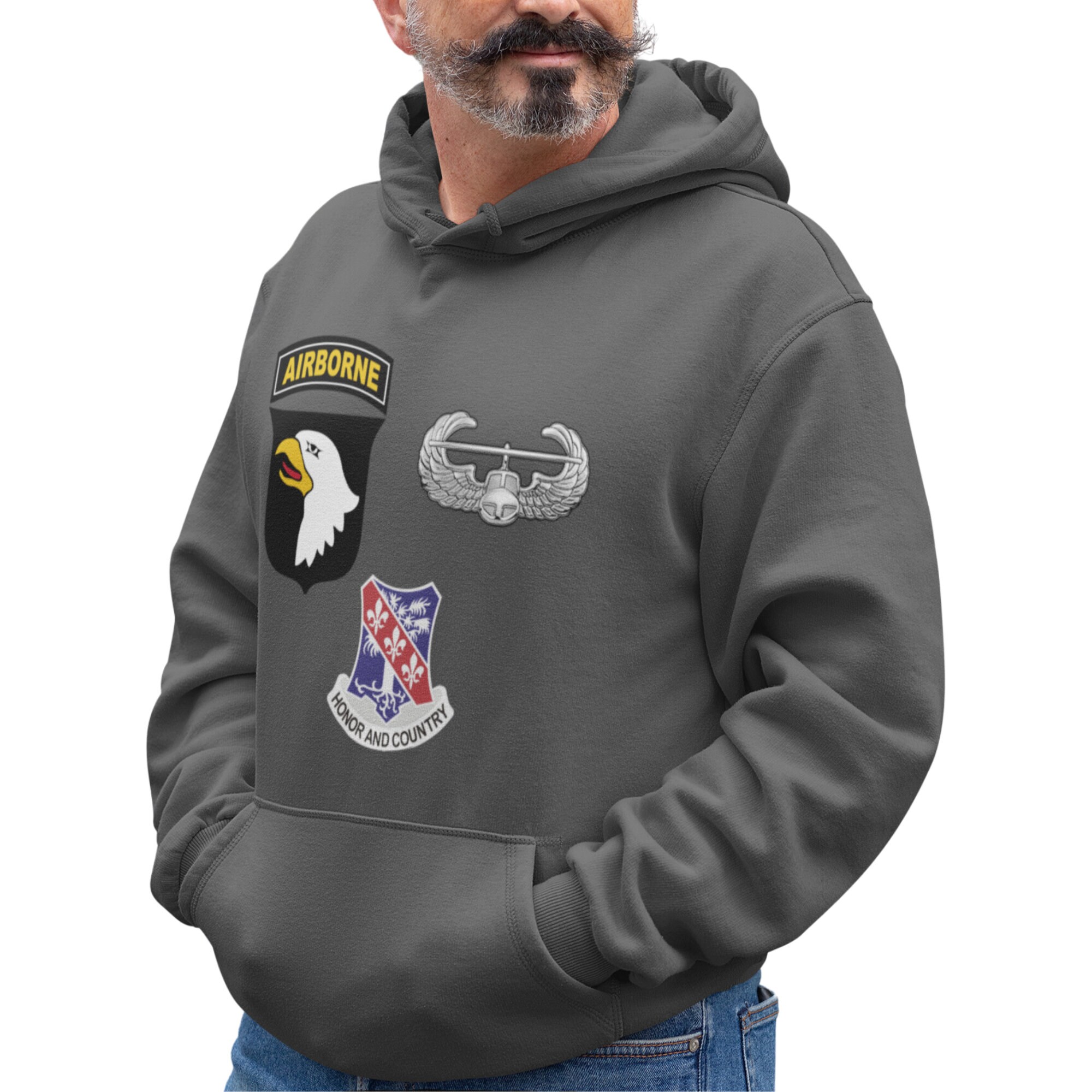 1-101st FA FIST Black Hoodie