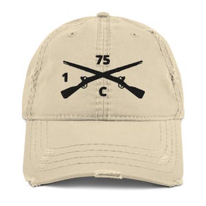 C Co. 1-75th Ranger Regiment Hat, Army Ranger Hat, Army Airborne Ranger Hat, Airborne Army Ranger Hat, Embroidered Infantry Hat, Veteran Hat