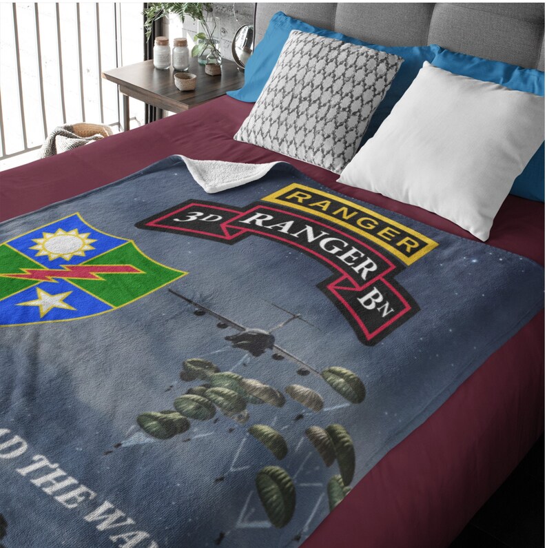 375th US Army Rangers US Army Ranger Fleece Blanket Army Etsy