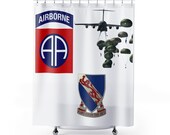 508th PIR, 82nd Airborne Division, Shower Curtain, Military, Veteran, Soldier, Army