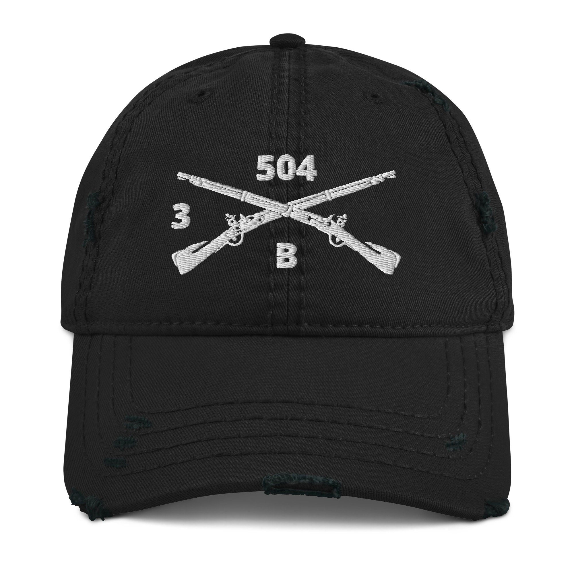 82nd Airborne Hat, B Co 3-504th PIR, Infantry Crossed Rifles