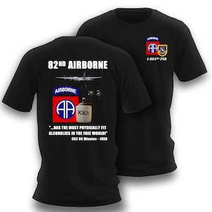 1-504th PIR Shirt, 82nd Airborne Div Tshirt, 82nd Airborne Custom T-shirt, 82nd Airborne Shirt, U.S. Army 82nd Airborne, 82nd Airborne Patch