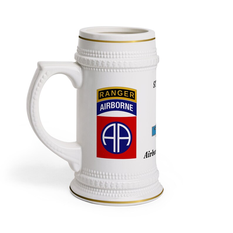 504th PIR, Airborne Ranger, Customized 22oz Beer Stein, US Army Beer ...