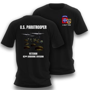 1-504th PIR Shirt, 82nd Airborne Div Tshirt, 82nd Airborne Custom T-shirt, 82nd Airborne Shirt, U.S. Army 82nd Airborne, 82nd Airborne Patch