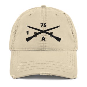 A Co. 1-75th Ranger Regiment Hat, Army Ranger Hat, Army Airborne Ranger Hat, Airborne Army Ranger Hat, Embroidered Infantry Hat, Veteran Hat