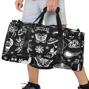 tattoo flash Duffle bag, old school tattoo duffle, tattoo duffle image 1