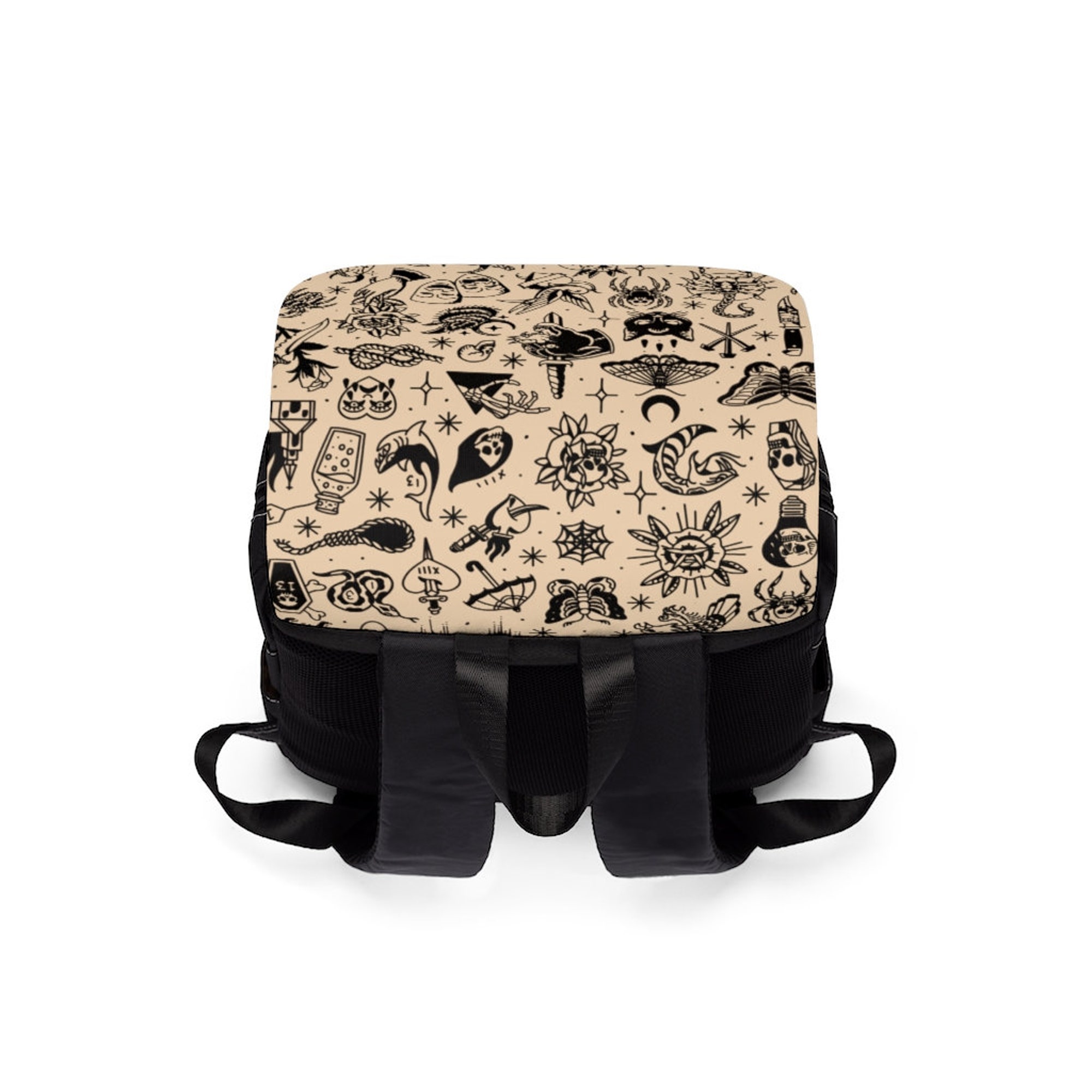 Tattoo Old School Flash Style Casual Shoulder Backpack