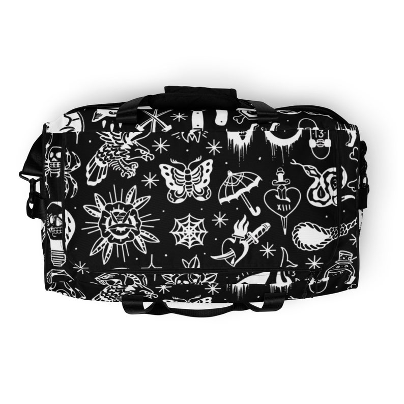 tattoo flash Duffle bag, old school tattoo duffle, tattoo duffle