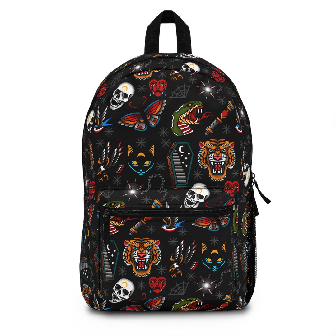 Traditional Tattoo Flash Backpack, Tattoo Bag, Tattoo Backpack Etsy