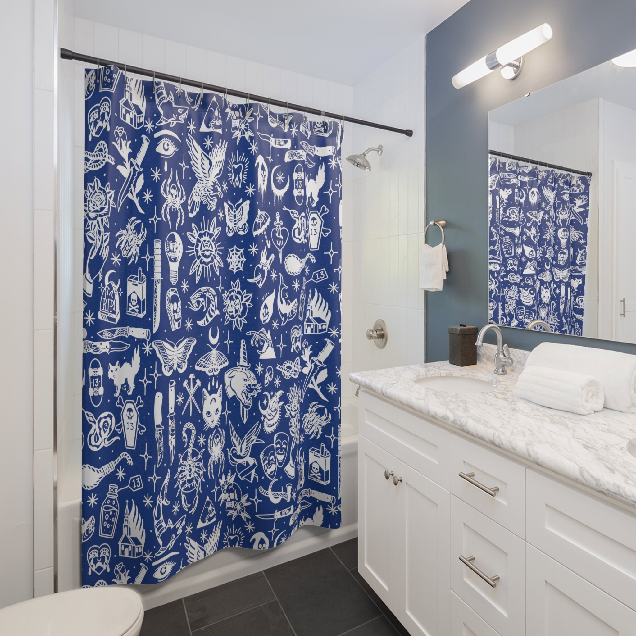 Tattoo Flash Shower Curtains - Etsy