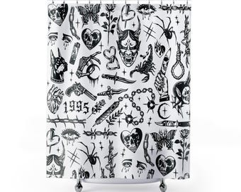 Tattoo Flash Shower Curtains