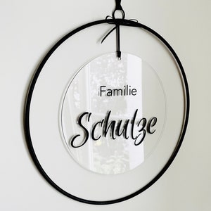 Acrylic glass door sign FAMILY - personalized