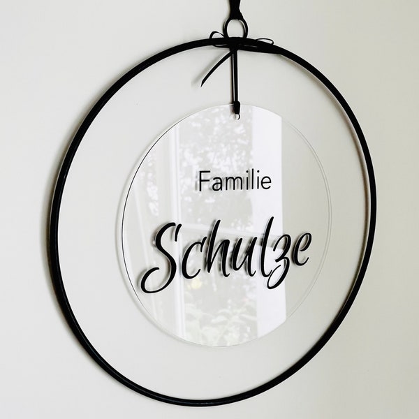 Acrylglas Türschild FAMILIE - personalisiert