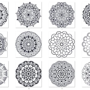 Mandala Permanent Vinyl Decal from 6&quot; up to 11.5&quot;  - 36 different Mandala choices!