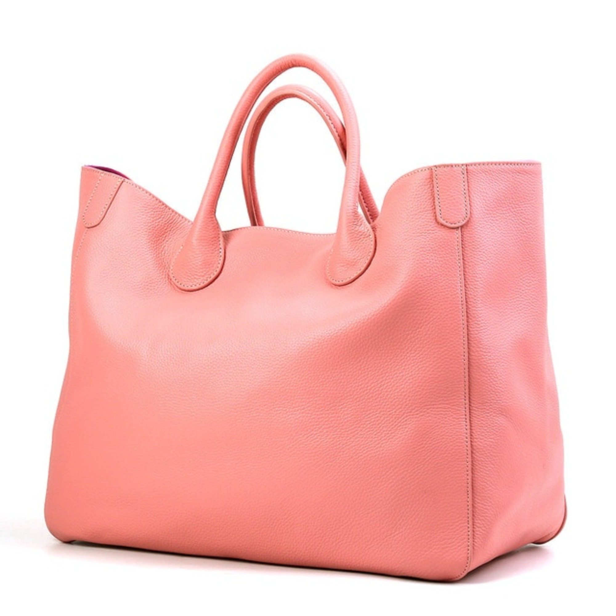 Cowhide Leather Bag Oversize Leather Bag Women Handbag Etsy