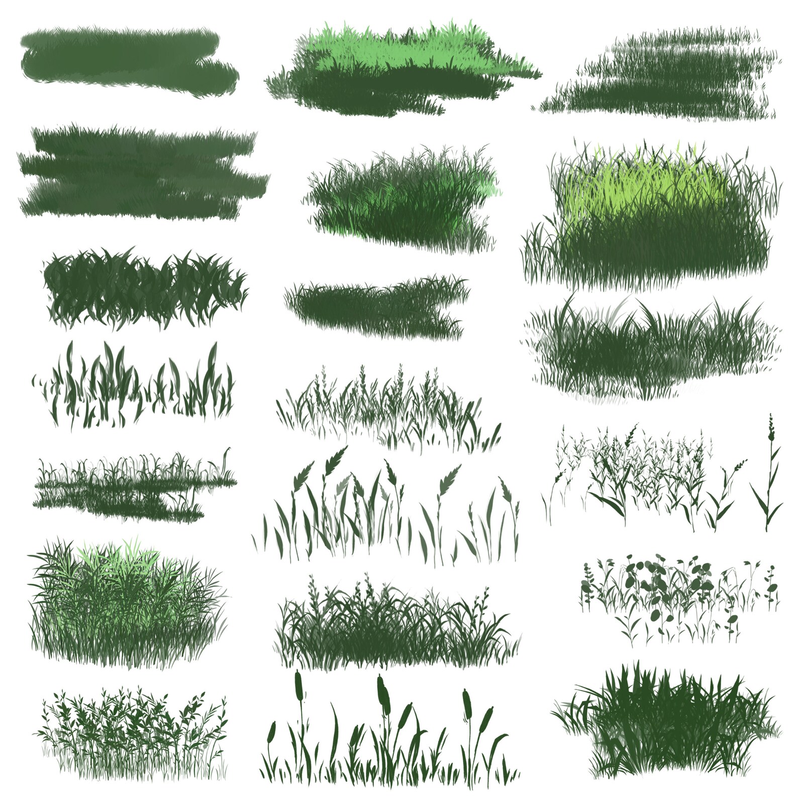 Grass and Foliage Brushes for Photoshop - Etsy