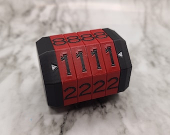 CRIMSON Resettable Cryptex | Puzzle Box | Lock Box
