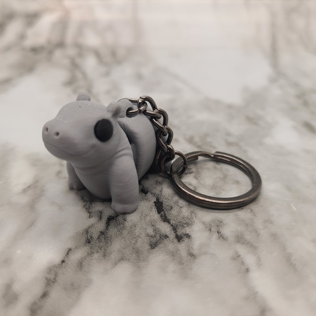 Baby Hippo Keychain - Etsy