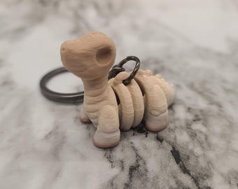 Llavero de brontosaurio con esqueleto de bebé