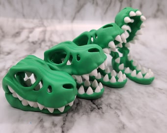 Cartoon T-Rex Skull W/O Eyes Keychain | Cartoon Dino | Dino Keychain