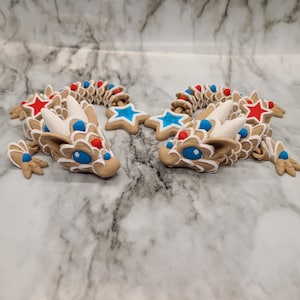 Patriotic Dragon - Articulated Fidget | Fidget Toy