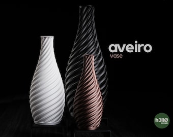 Jarrón Aveiro / Maceta impresa en 3D para plantas de interior / Decoración minimalista para el hogar / H3lio