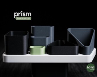 Organizador de escritorio Prism / Bandeja EDC minimalista para llaves, billetera y cuchillos / Portalápices y bolígrafos / Accesorio de escritorio moderno