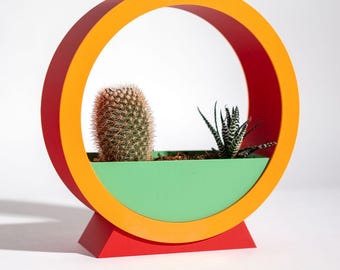 Maceta circular de sobremesa / Maceta impresa en 3D para plantas de interior / Decoración minimalista para el hogar / Lofted Goods