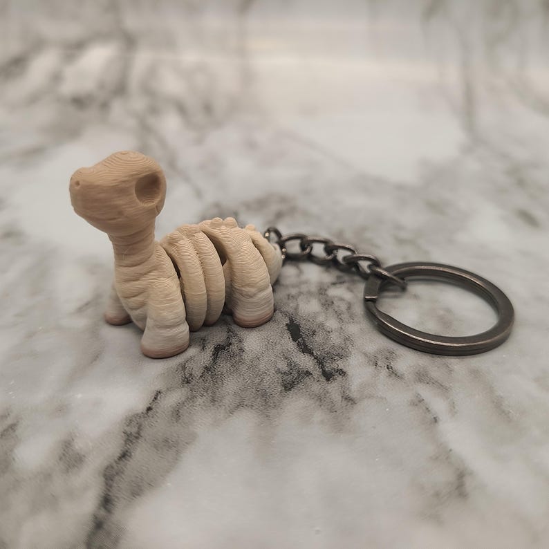Segmented Chain Key Baby Skeleton Brontosaurus Keychain - Etsy