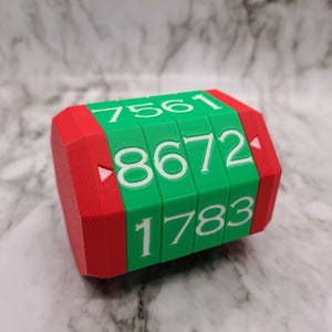 CHRISTMAS EDITION Resettable Cryptex | Puzzle Box | Lock Box