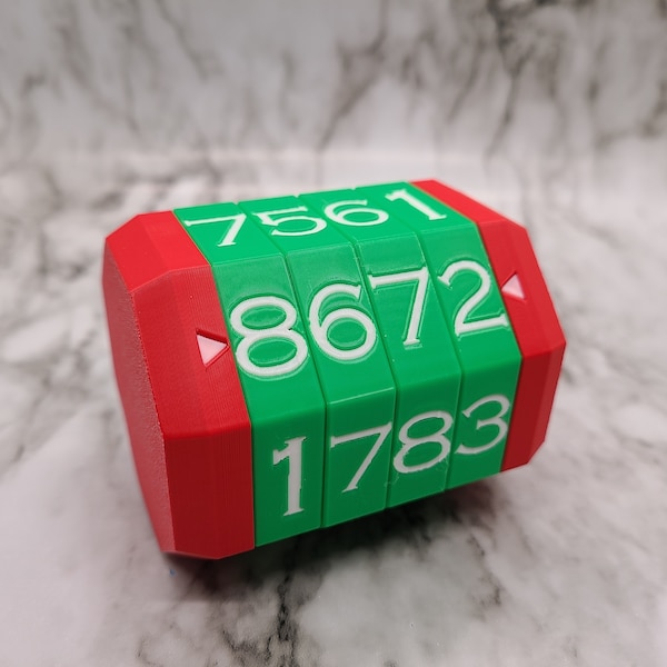 EDICIÓN NAVIDEÑA Caja Cryptex reiniciable / Caja de rompecabezas / Caja con candado