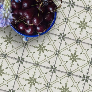 Olive Green Tile Stickers: Kitchen & Bathroom Peel and Stick Decals