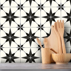 Porcelain Peel and Stick Tile Sticker, Kitchen Bathroom Wall Tile Vinyl, DIY Vinyl Renters Home Decor Stair Decal, Antiskid Floor Tile Vinyl