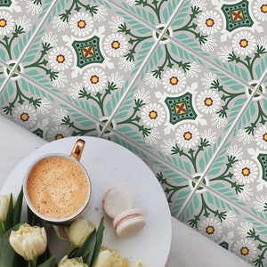 Pegatinas para azulejos de suelo griego / Adhesivos autoadhesivos para cocina, baño, pared, salpicadero, vinilos / Calcomanías artesanales para baño / Envío gratuito