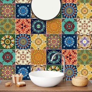 Colorful Mexican Talavera Peel and Stick Tile Decals | Kitchen, Bathroom, Wall Tile Stickers | FREE SHIPPING!