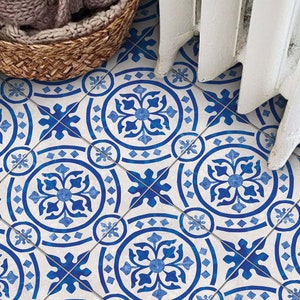 Blue Sapphire Tile Stickers: Peel and Stick Decals for Kitchen, Bathroom