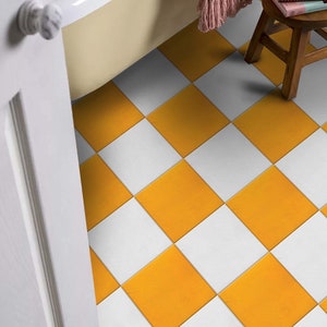 Yellow and Off-White Texture Kitchen Backsplash Tile Decals | Peel and Stick Bathroom, Wall, and Floor Tile Stickers | Free Shipping |