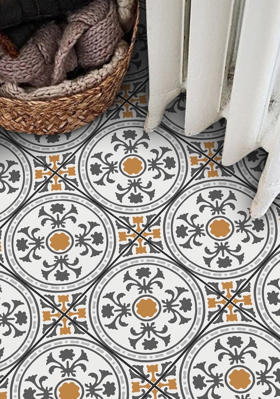 Elegant Peel and Stick Tile Stickers | Classic Tile vinyl for Kitchen, Bathroom, Wall and Floor | Easy to Apply | Removable