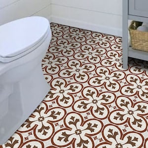 Red Tulip Peel and Stick Floor Tile Decals: Kitchen & Bathroom Backsplash