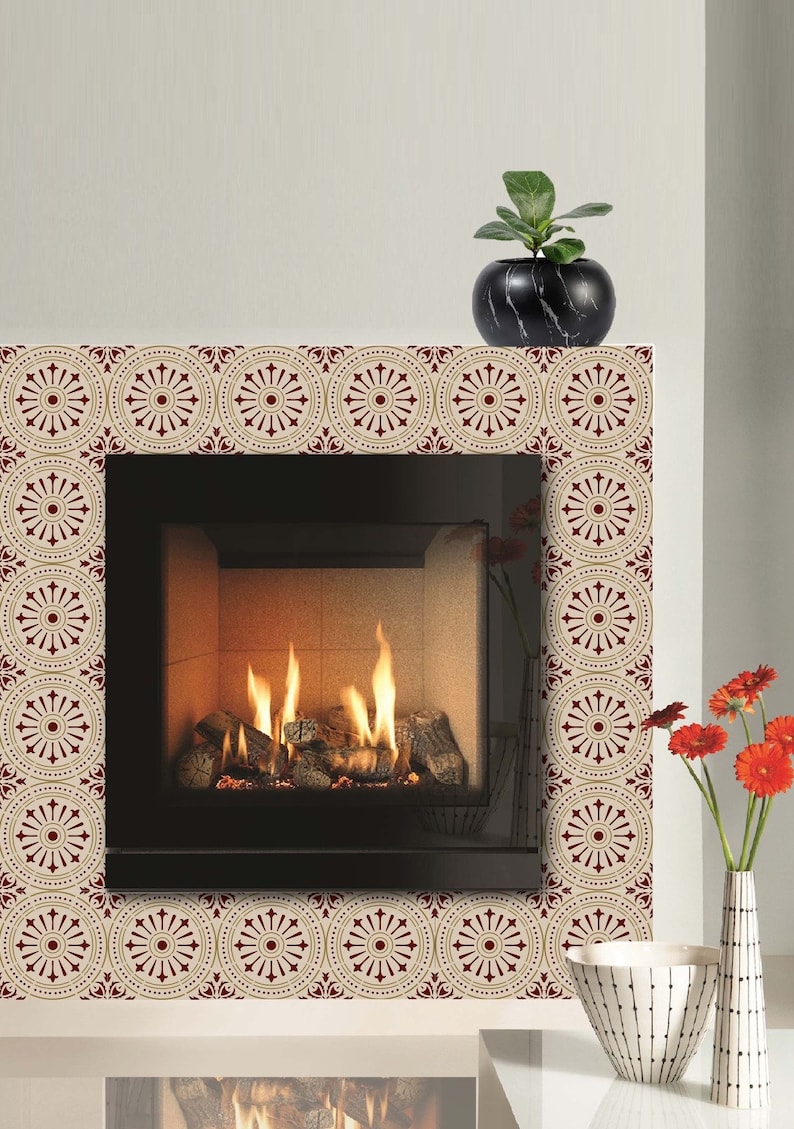 FoLIESEN Lámina Autoadhesiva De 15 X 15 Cm, Para Azulejos Y Cenefas, Para Baño, Cocina Y
