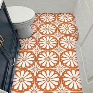 Orange Celestial Tile Stickers: Peel & Stick Backsplash Decals