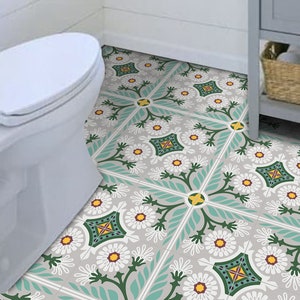 Greek Floor Tile Stickers: Peel and Stick Vinyl Decals