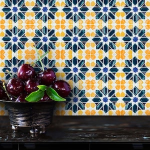 Antique Peel and Stick Tile Stickers Kitchen Wall Bathroom Floor Tile Decals DIY Sticker Hand Crafted Decal, Removable Decal FREE DELIVERY!